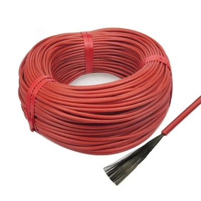 Goede prijs Elektrisch dekens die de Vezelsilicone Rubber Geïsoleerde 18K 20ohm smelten van de Verwarmingskabelkoolstof Online